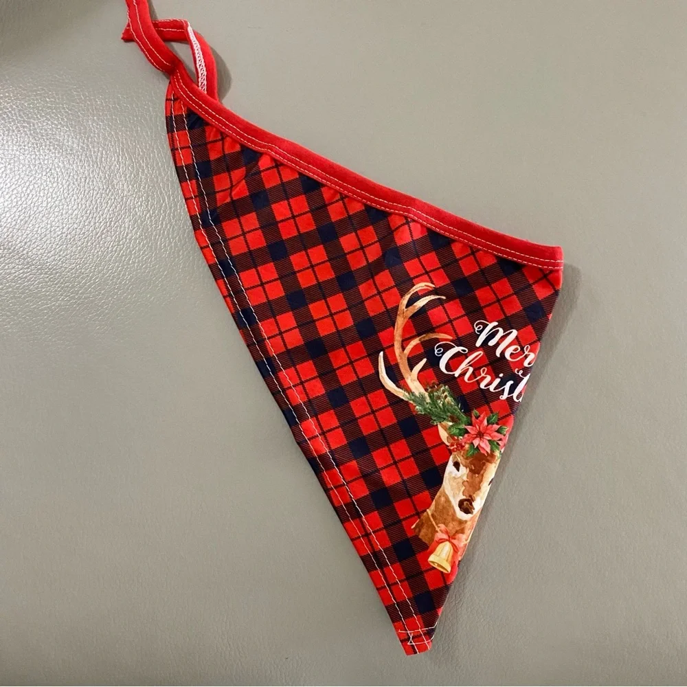 Christmas bandana for dogs 2 pcs size L